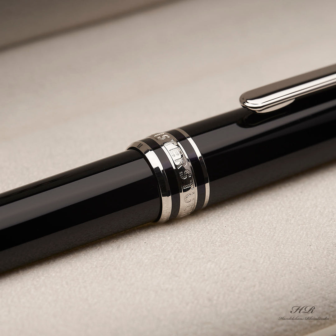 Montblanc Meisterstück Platinum Coated Midsize Ballpoint Pen Kuli ID 114185 OVP