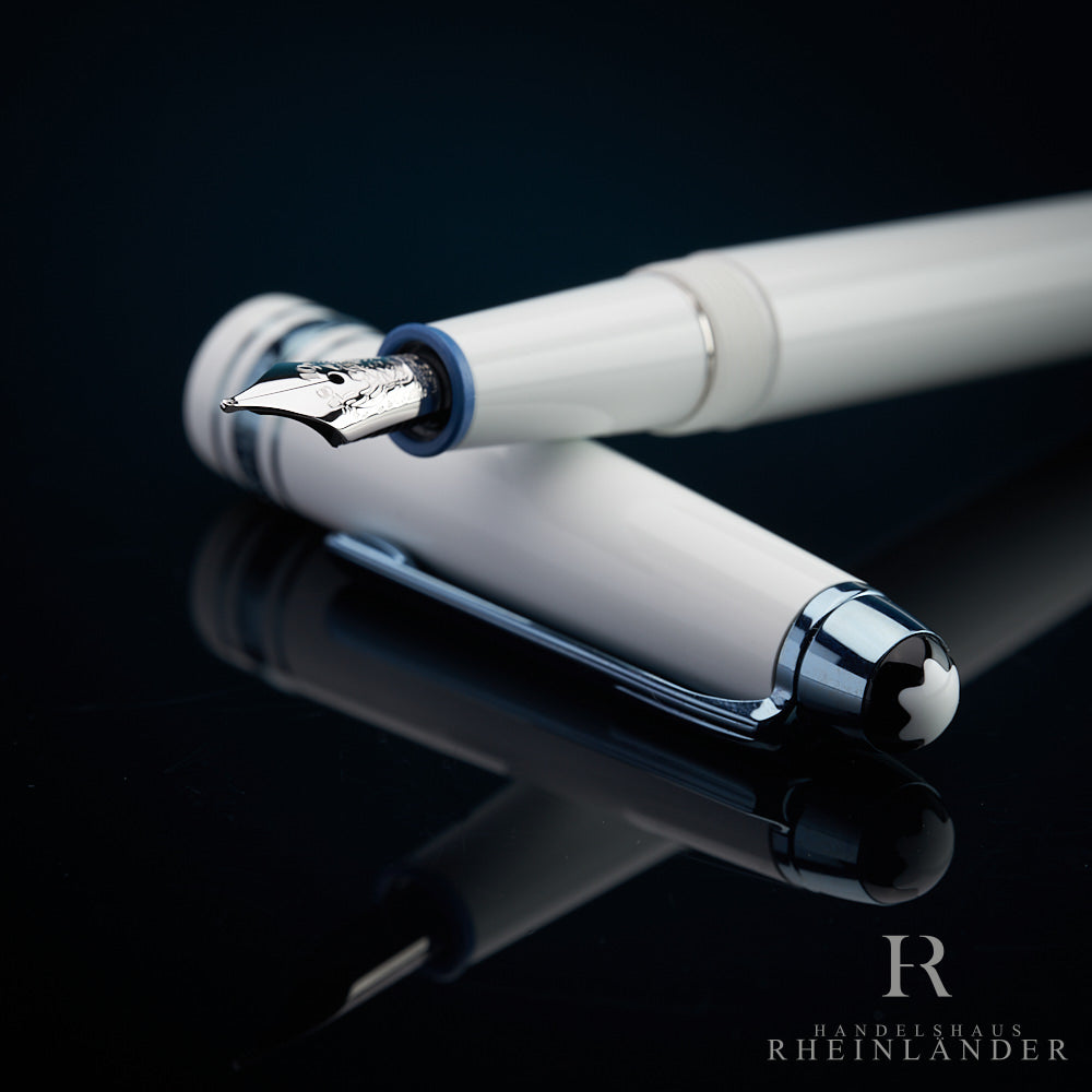 Montblanc Meisterstück Glacier Classique Fountain Pen Füller White ID 129399 OVP