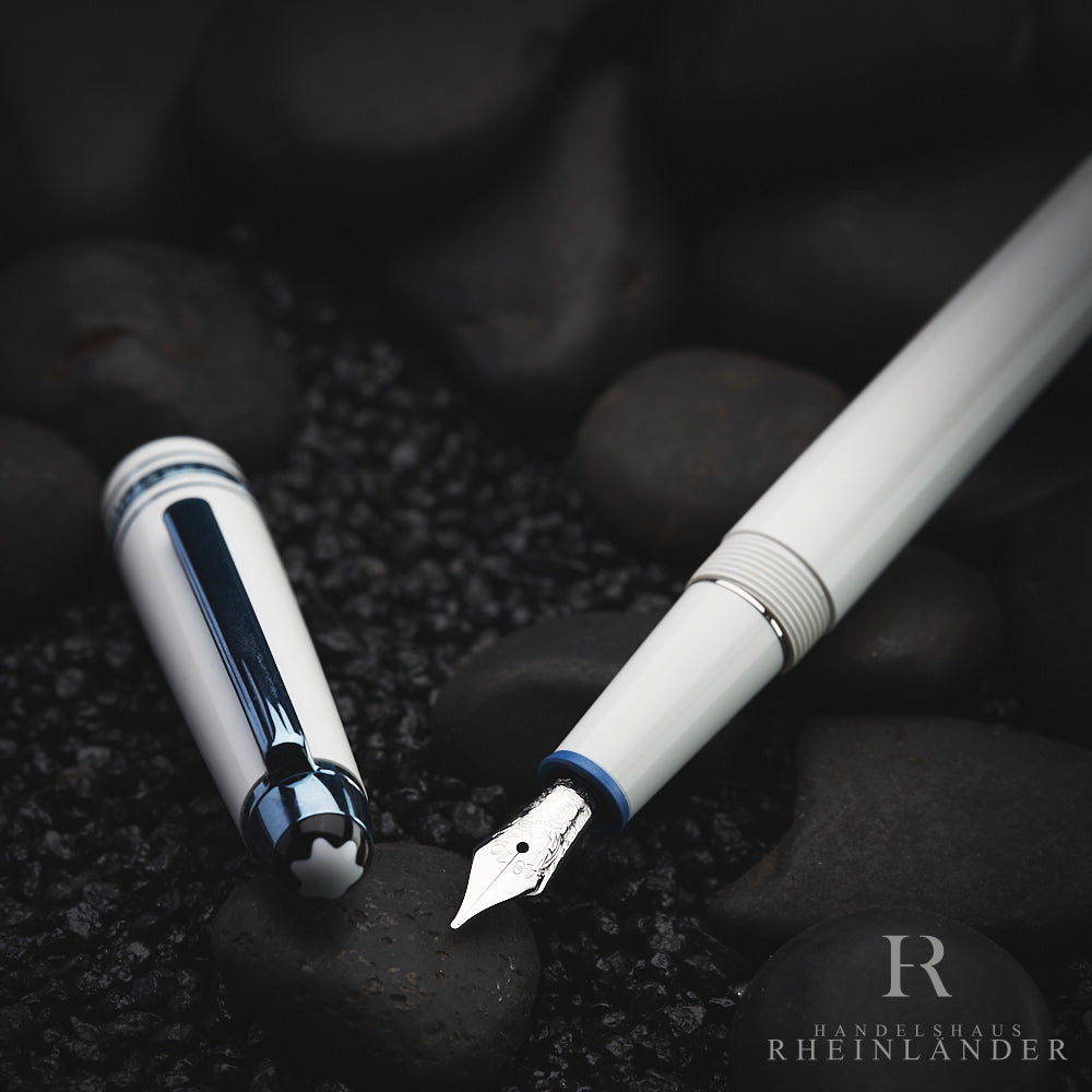 Montblanc Meisterstück Glacier Classique Fountain Pen Füller White ID 129399 OVP