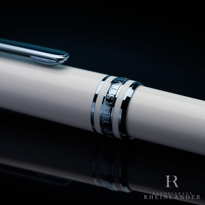 Montblanc Meisterstück Glacier Classique Ballpoint Pen Kuli White ID 129401 OVP