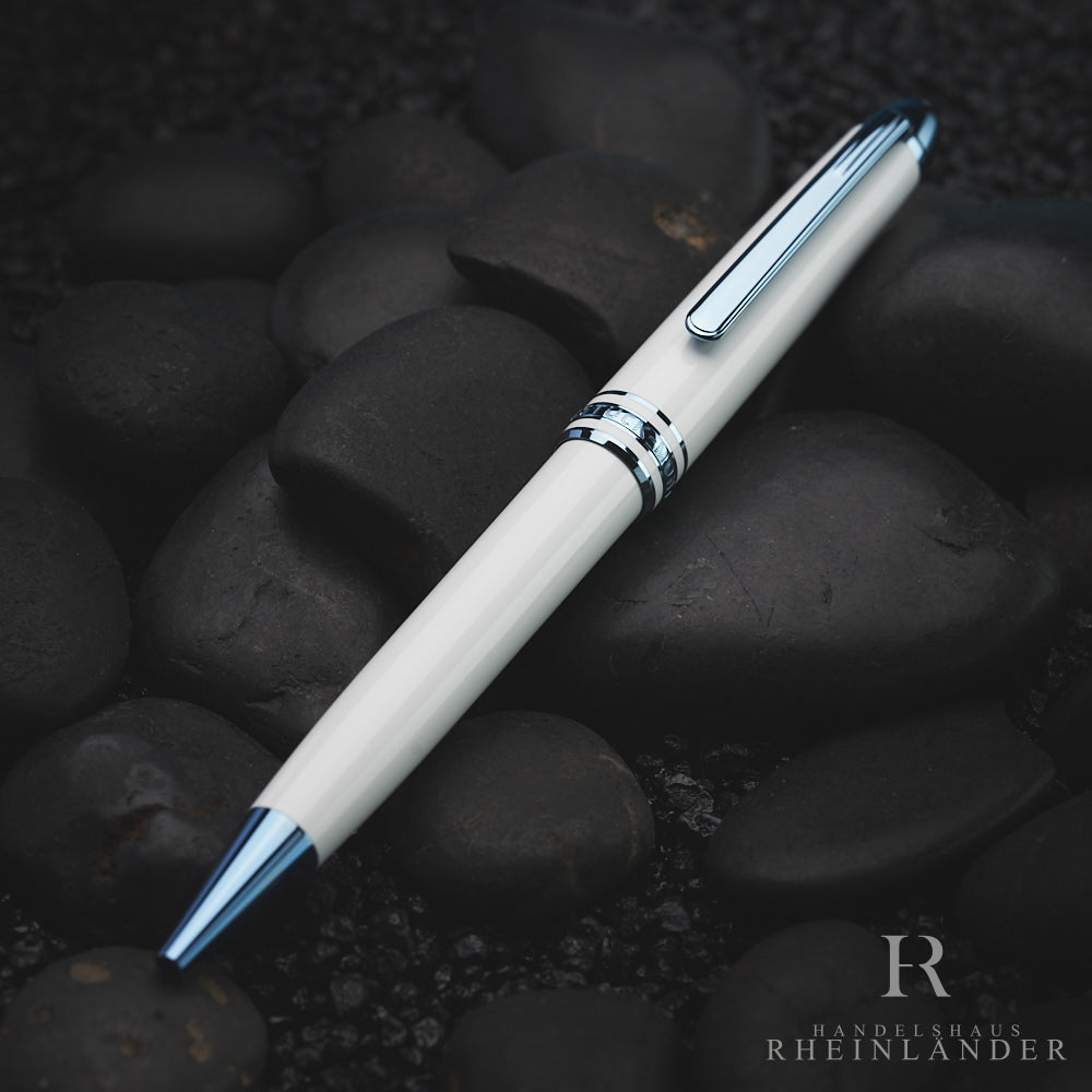 Montblanc Meisterstück Glacier Classique Ballpoint Pen Kuli White ID 129401 OVP