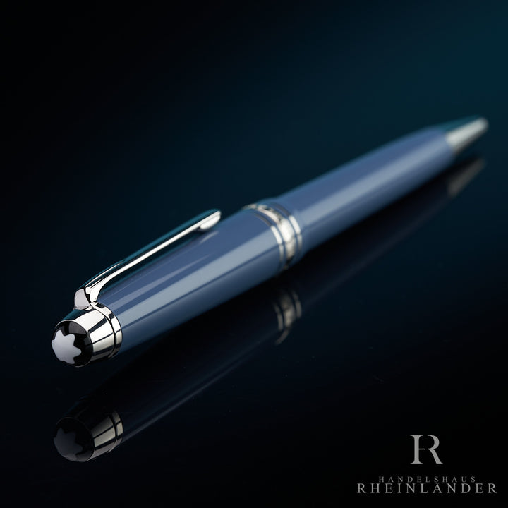 Montblanc Meisterstück Resin Midsize Glacier Ballpoint Pen Blue ID 129395 OVP 