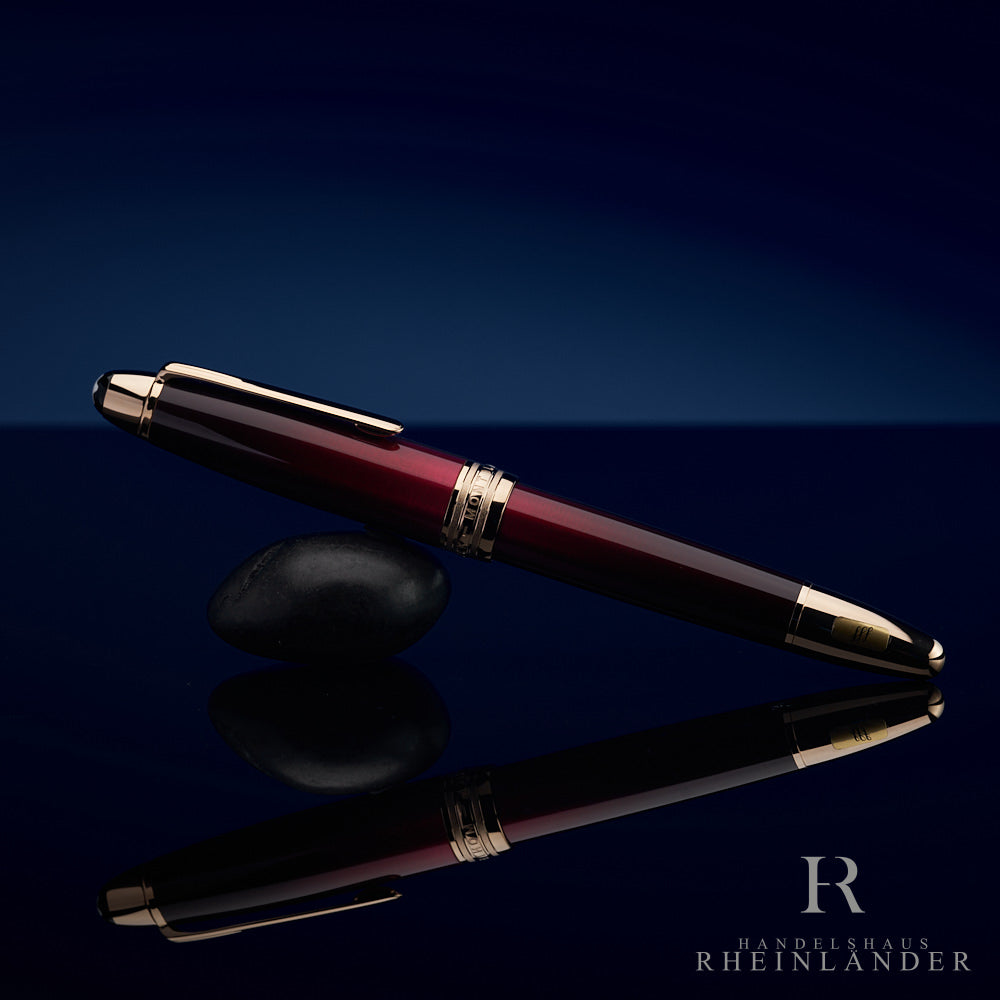 Montblanc Solitaire Calligraphy Burgundy Lacquer Flex Nib Fountain Pen ID 125331