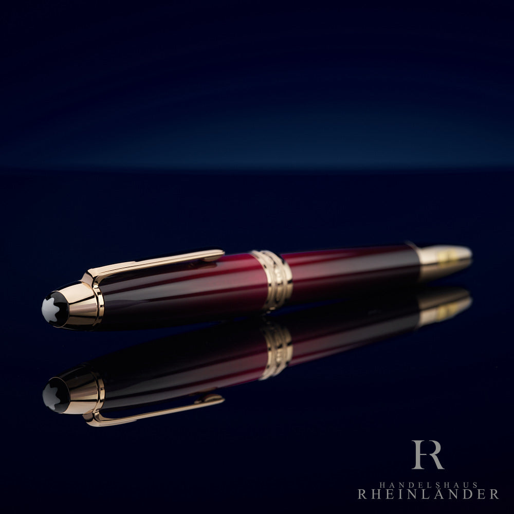 Montblanc Solitaire Calligraphy Burgundy Lacquer Flex Nib Fountain Pen ID 125331