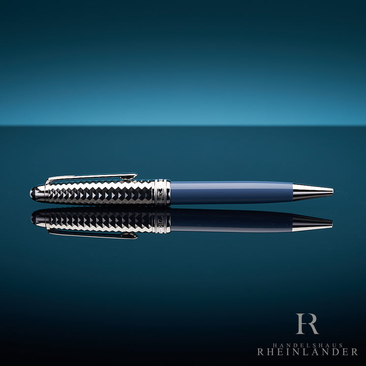 Montblanc Meisterstück Solitaire Doué Glacier Ballpoint Pen Blue ID 129405 OVP 