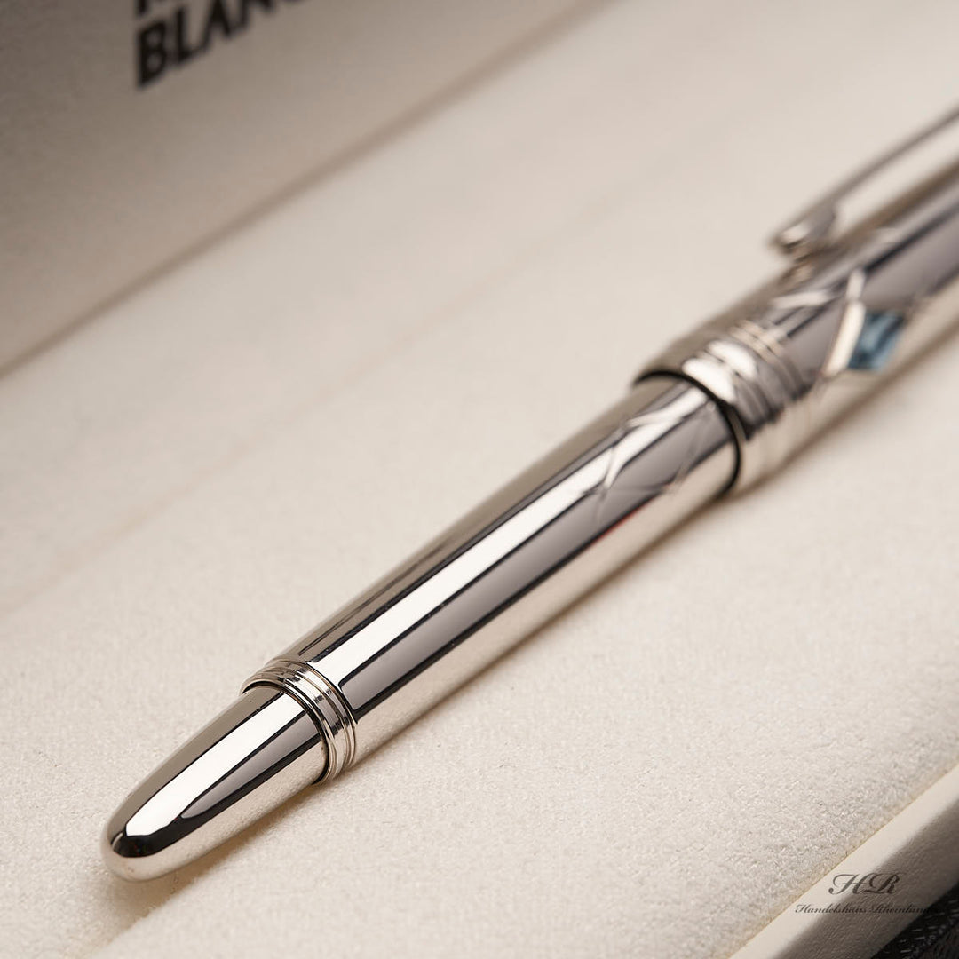 Montblanc Solitaire Artisan Collection Jungle Eyes Topaz Platinum Fountain Pen