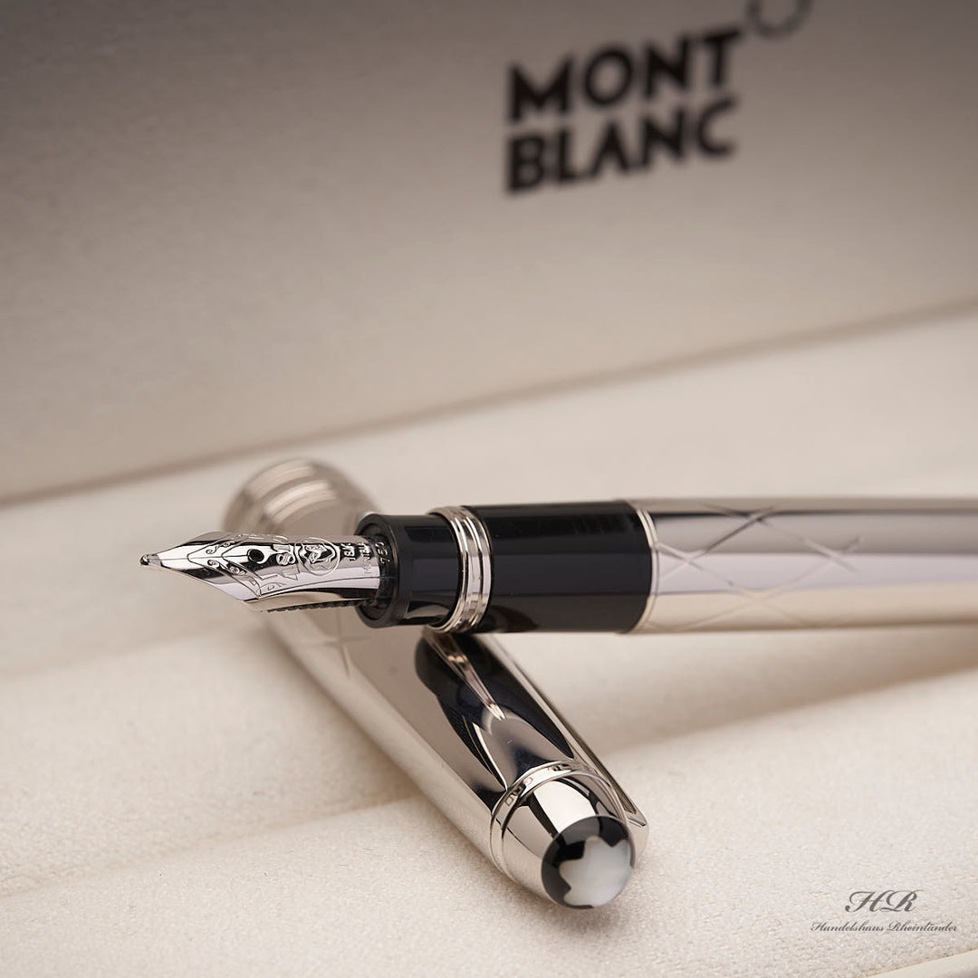 Montblanc Solitaire Artisan Collection Jungle Eyes Topaz Platinum Fountain Pen