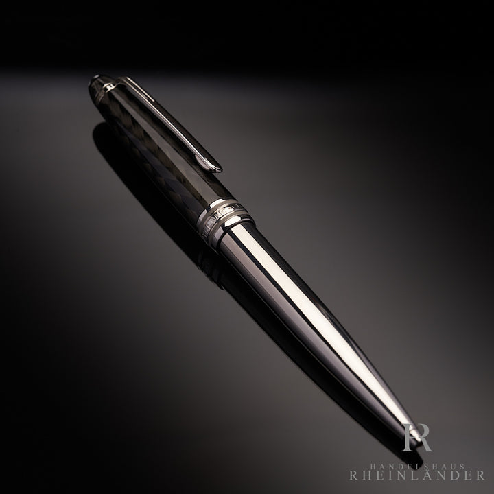 Montblanc Meisterstück Solitaire Carbon Stainless Steel Kugelschreiber ID 05834