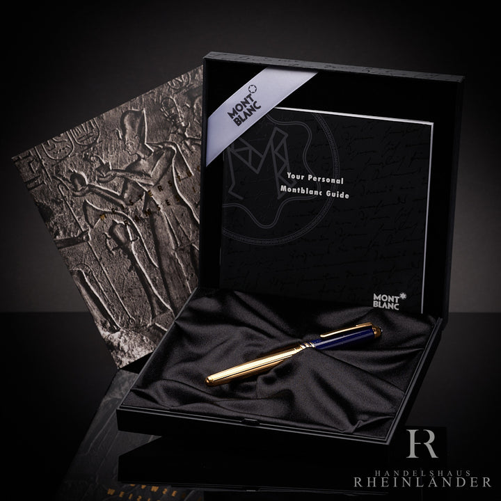 Montblanc Solitaire Ramses Lapislazuli Gold Classique Füllfederhalter ID 20144