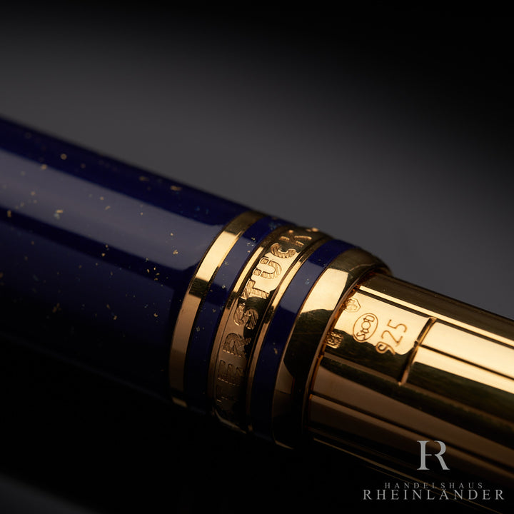 Montblanc Solitaire Ramses Lapislazuli Gold Classique Füllfederhalter ID 20144