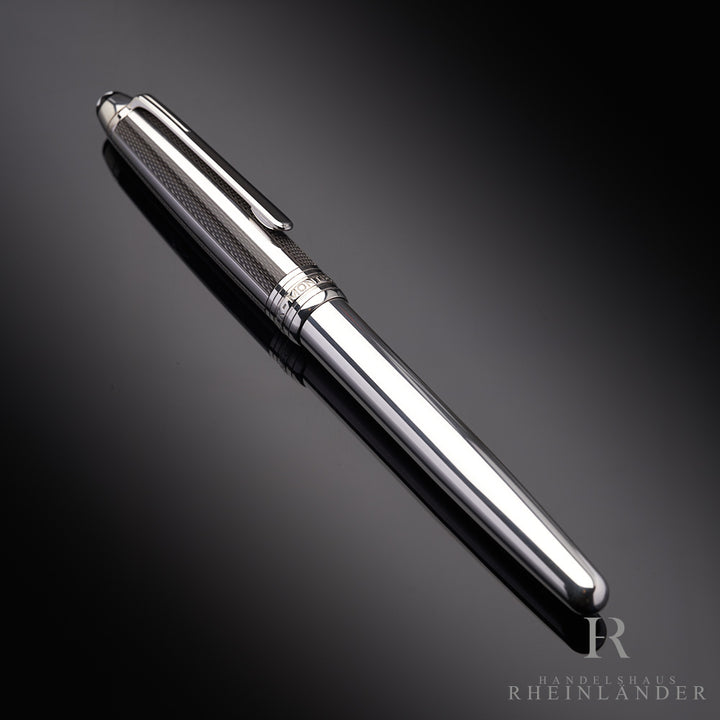 Montblanc Meisterstück Solitaire Silver Fibre Guilloche Roller Ball ID 35999 OVP