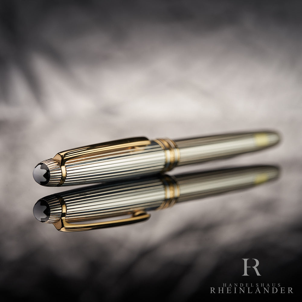 Exquisite Metall-Rollerball-Stift – Silberfarben, Geprägt, Mit Rutschfestem Griff, Inkl. PU-Ledertasche