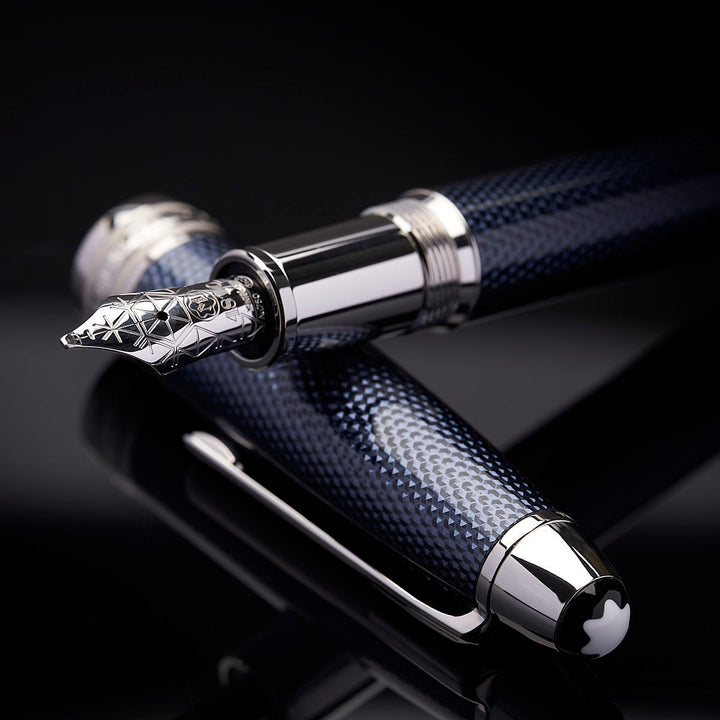 Montblanc Meisterstück Blue Hour Solitaire Le Grand Fountain Pen ID 112889