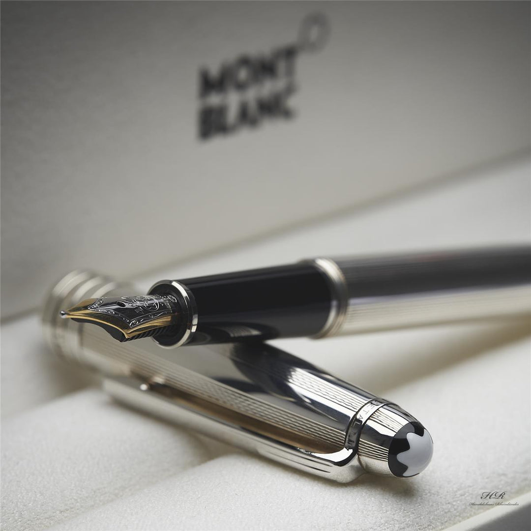 Montblanc Solitaire 925er Sterling Pure Silver Classique Füllfederhalter OVP