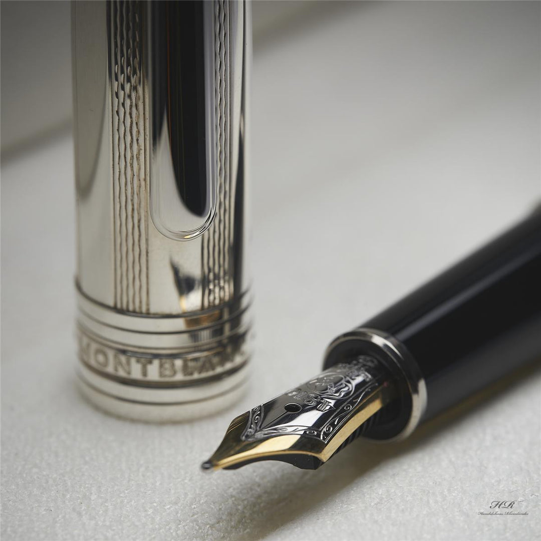 Montblanc Solitaire 925er Sterling Pure Silver Classique Füllfederhalter OVP