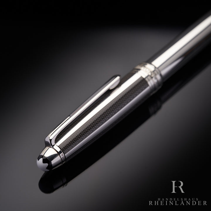 Montblanc Meisterstück Solitaire Silver Fibre Guilloche Classique Füller 35996