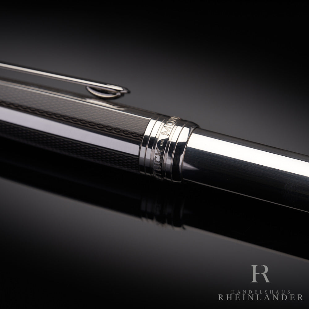 Montblanc Meisterstück Solitaire Silver Fibre Guilloche Classique Füller 35996