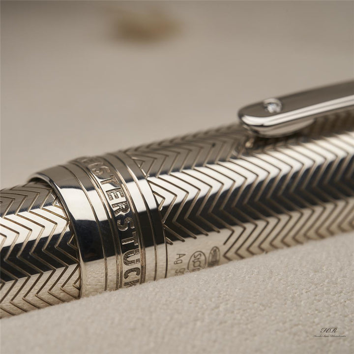 Montblanc Solitaire 925er Silber Barley Le Grand Füllfederhalter ID 104554 OVP