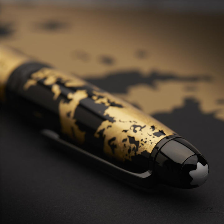 Montblanc Meisterstück Solitaire Gold Leaf Calligraphy Fountain Pen ID 119688