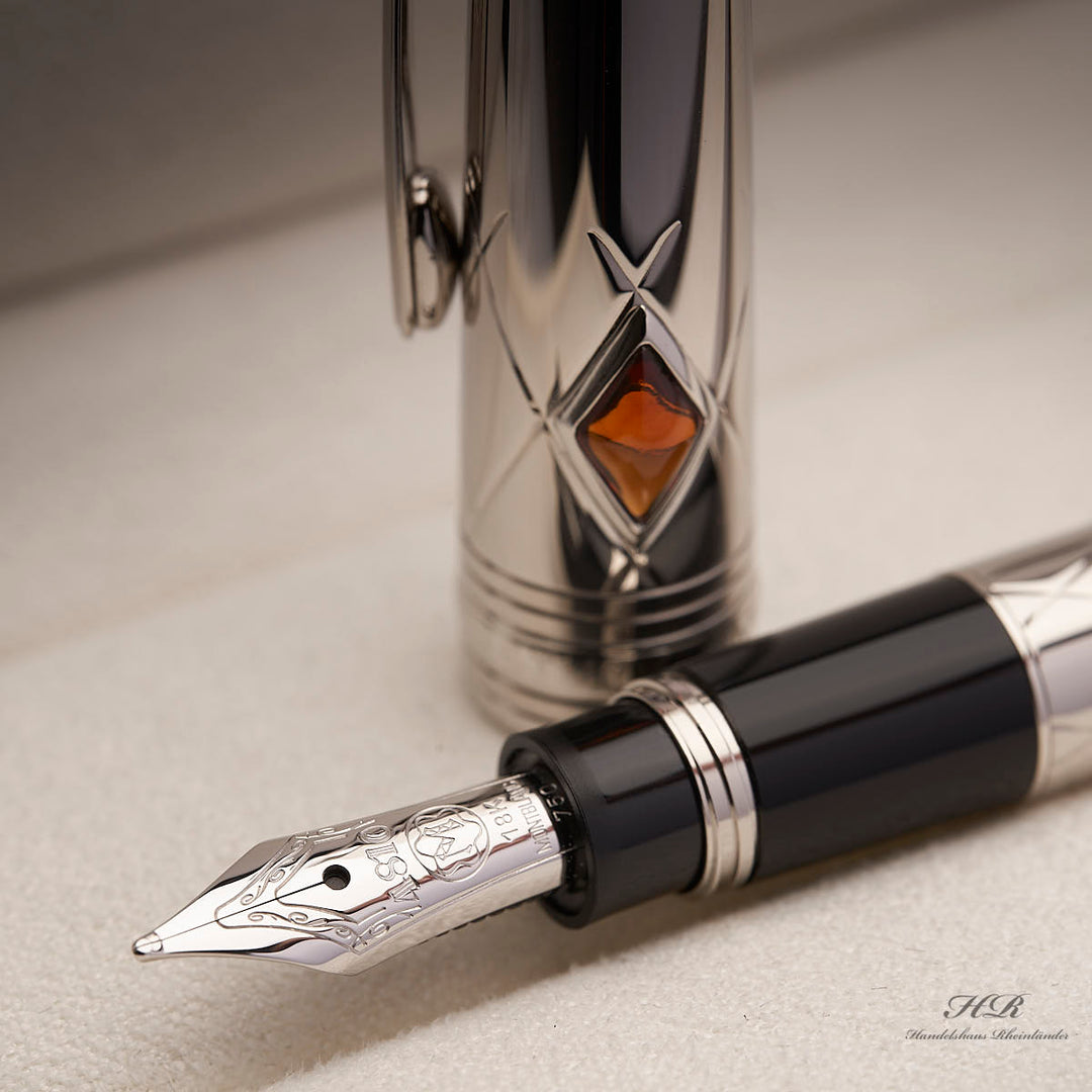 Montblanc Solitaire Artisan Collection Jungle Eyes Citrine Mozart Fountain Pen