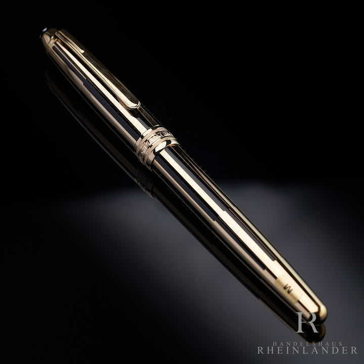 Montblanc Meisterstück Solitaire Black and Gold No 144 Fountain Pen ID 35978 OVP