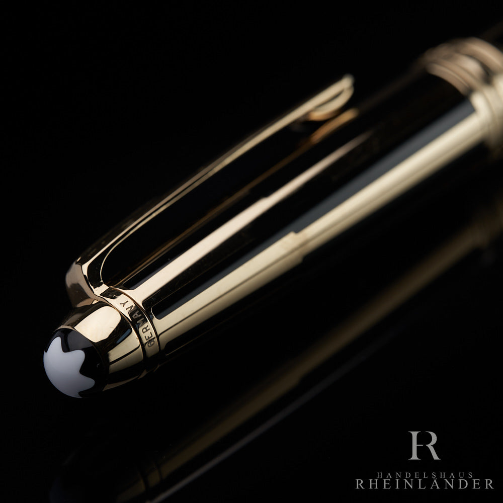 Montblanc Meisterstück Solitaire Black and Gold No 144 Fountain Pen ID 35978 OVP