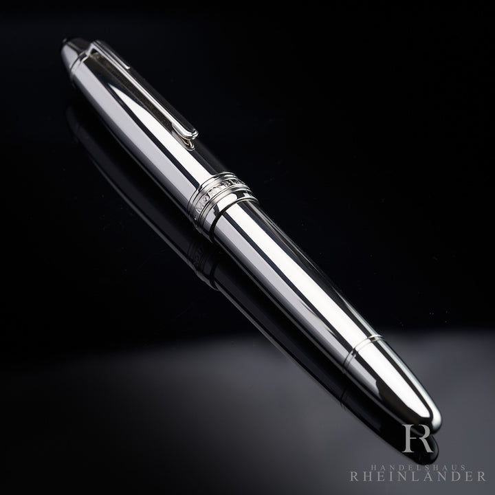 Montblanc Meisterstück Solitaire LeGrand Stainless Steel Fountain Pen ID 23146