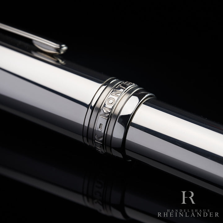 Montblanc Meisterstück Solitaire LeGrand Stainless Steel Fountain Pen ID 23146