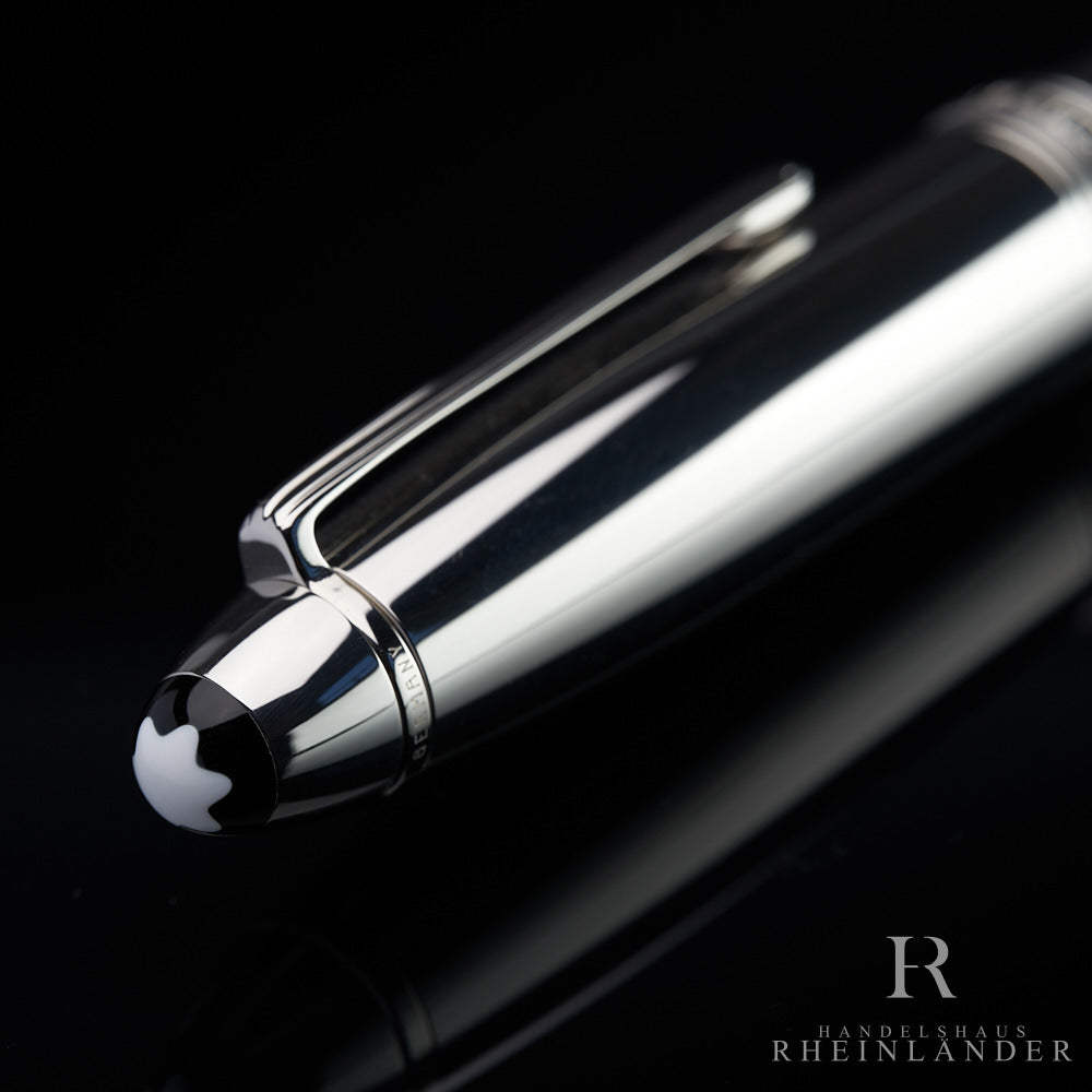 Montblanc Meisterstück Solitaire LeGrand Stainless Steel Fountain Pen ID 23146