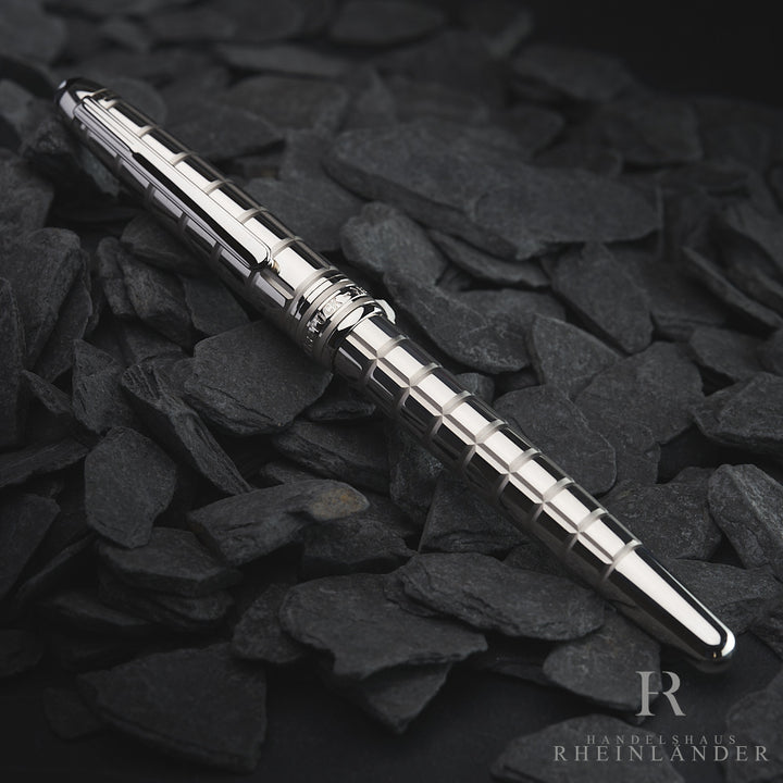 Montblanc Meisterstück Solitaire Platinum Plated Facet Rollerball ID 38247 OVP