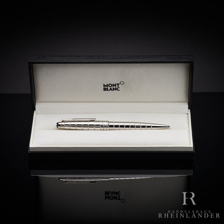 Montblanc Meisterstück Solitaire Platinum Plated Facet Kugelschreiber ID 38248