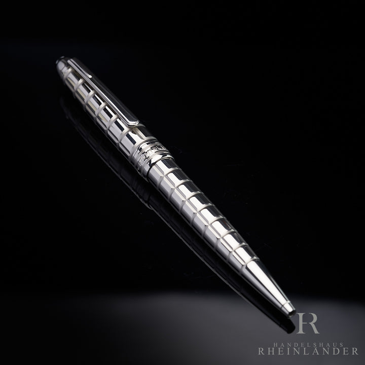 Montblanc Meisterstück Solitaire Platinum Plated Facet Kugelschreiber ID 38248