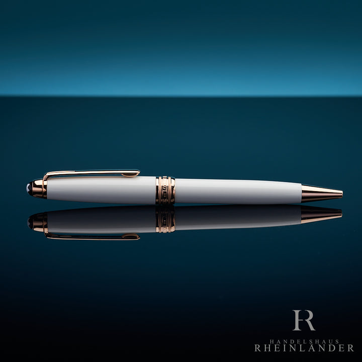 Montblanc Meisterstück White Solitaire Red Gold Classique Ballpoint Pen ID 113325