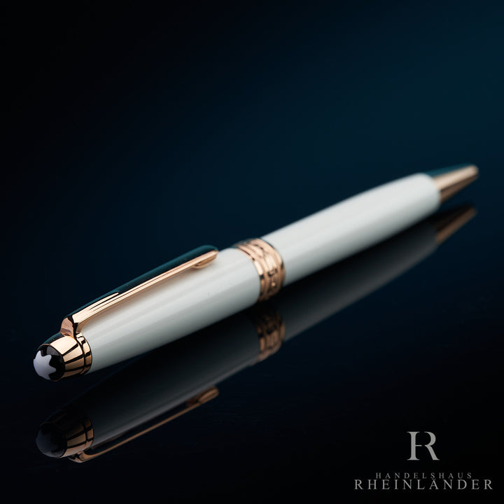 Montblanc Meisterstück White Solitaire Red Gold Classique Ballpoint Pen ID 113325