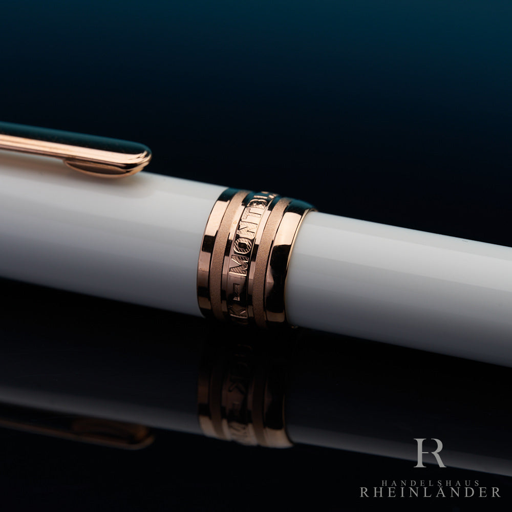 Montblanc Meisterstück White Solitaire Red Gold Classique Ballpoint Pen ID 113325