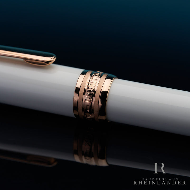 Montblanc Meisterstück White Solitaire Red Gold Classique Ballpoint Pen ID 113325