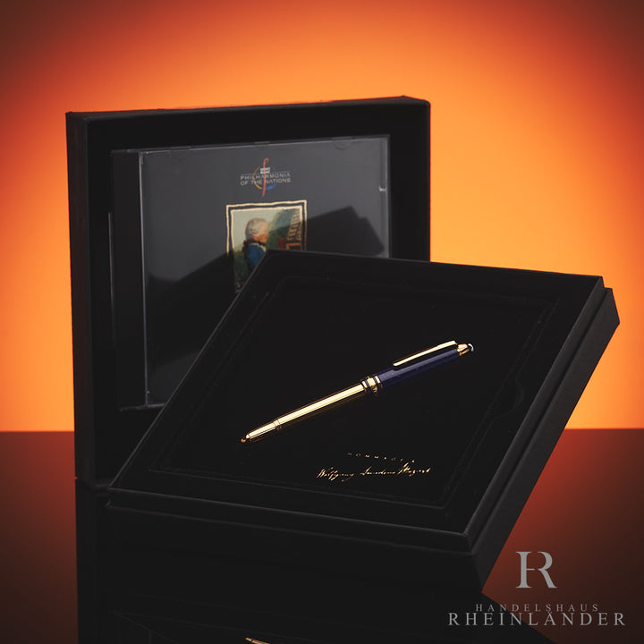 Montblanc Solitaire Ramses Lapislazuli Mozart Vermeil Füllfederhalter ID 20114