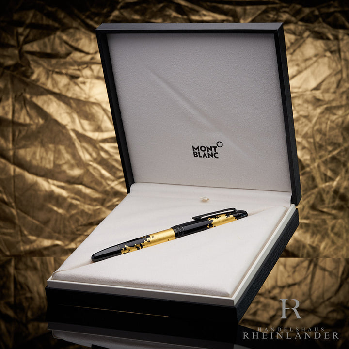 Montblanc Solitaire Gold Leaf Calligraphy Flex Nib Fountain Pen Füller ID 119700