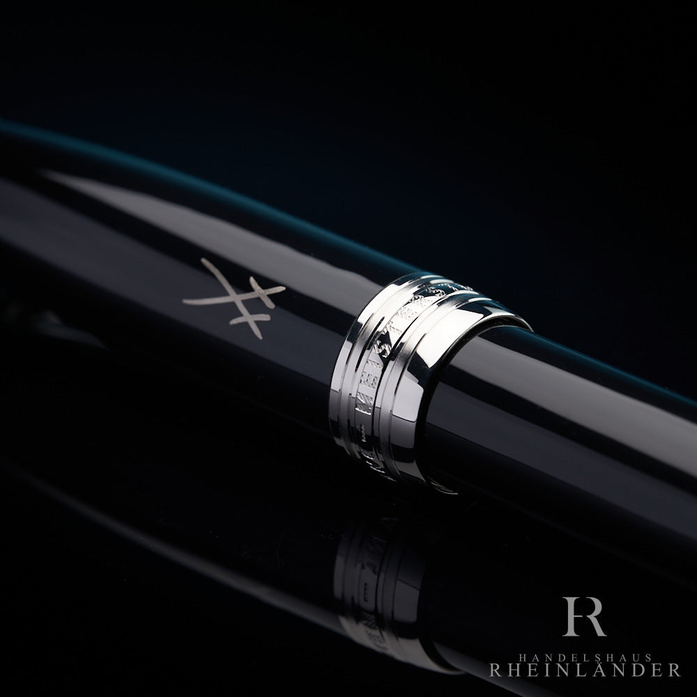 Montblanc Masters for Meisterstück Black Meissen Porzellan Fountain Pen 106069