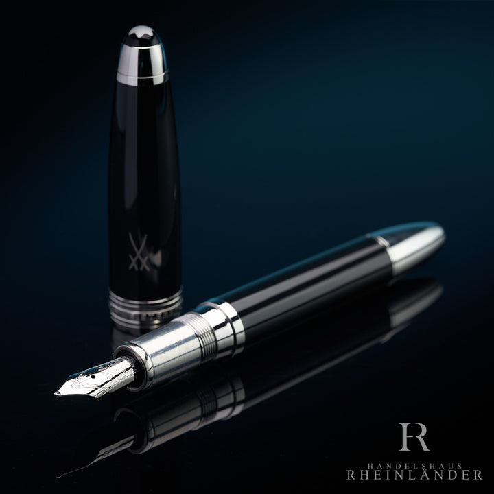 Montblanc Masters for Meisterstück Black Meissen Porzellan Fountain Pen 106069