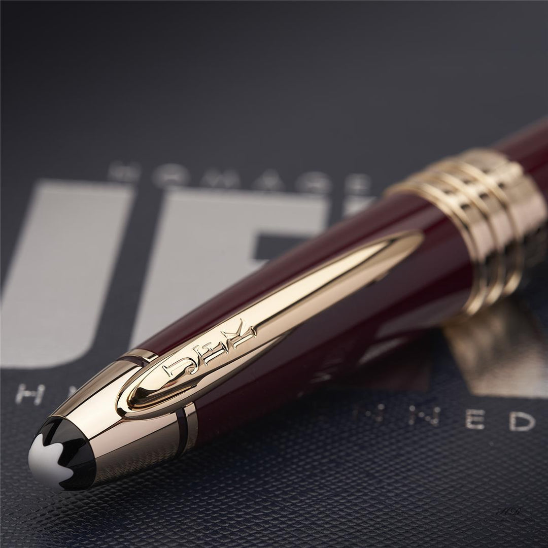 Montblanc Great Characters John F Kennedy Rollerball Burgundy ID 118082 with original packaging