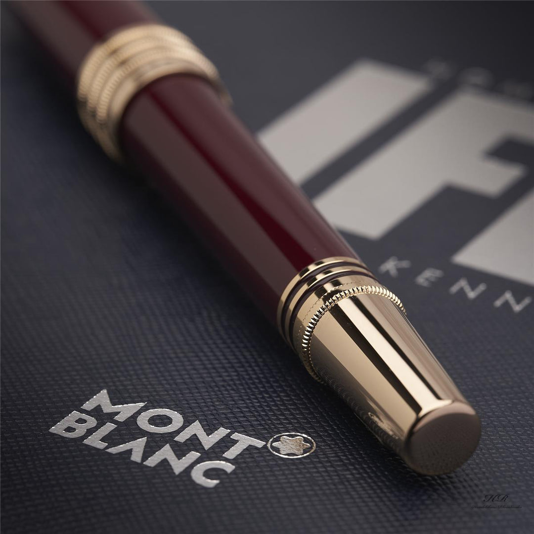 Montblanc Great Characters John F Kennedy Rollerball Burgundy ID 118082 with original packaging