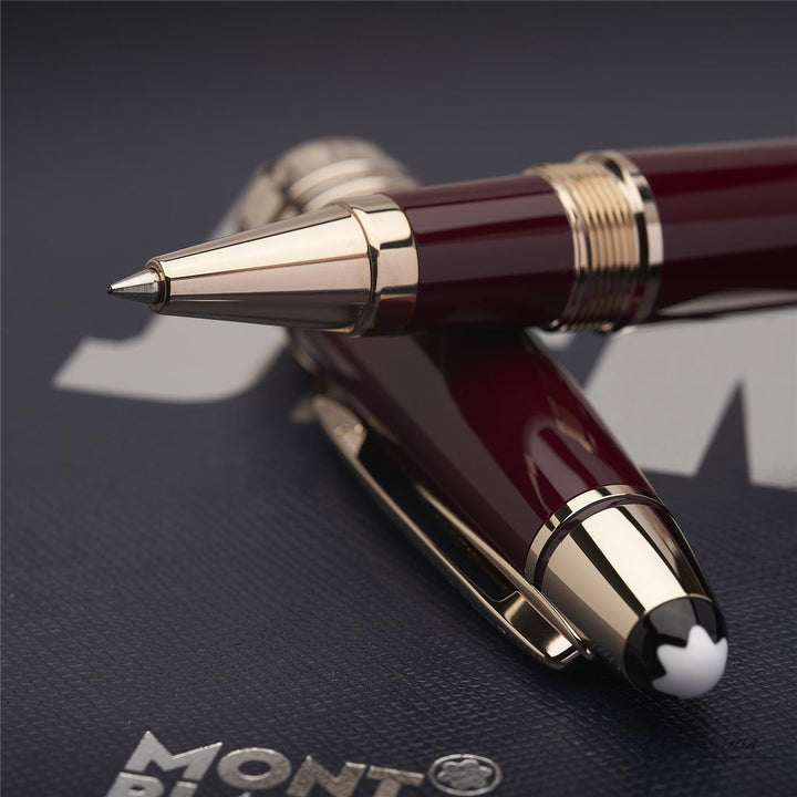 Montblanc Great Characters John F Kennedy Rollerball Burgundy ID 118082 with original packaging