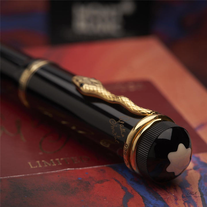 Montblanc Writers Edition Limited Vermeil 4810 Agatha Christie Fountain Pen ID 28614