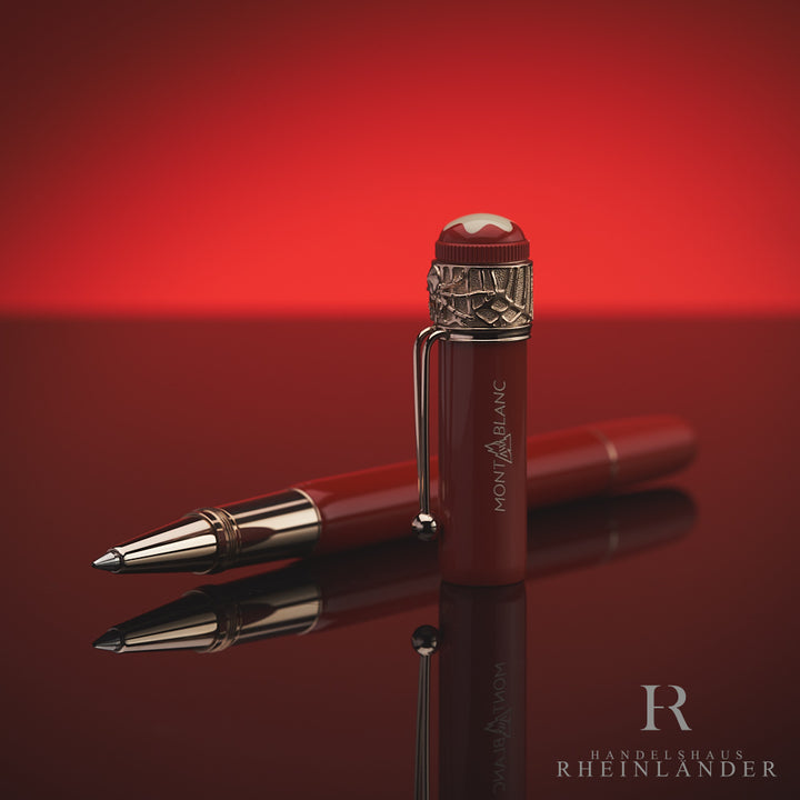 Montblanc Heritage Rouge et Noir Spider Metamorphosis Coral Rollerball ID 118233
