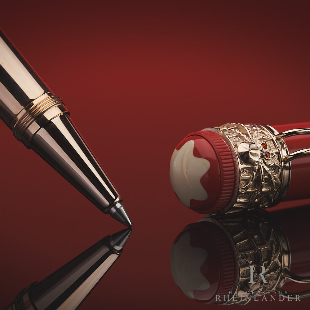 Montblanc Heritage Rouge et Noir Spider Metamorphosis Coral Rollerball ID 118233