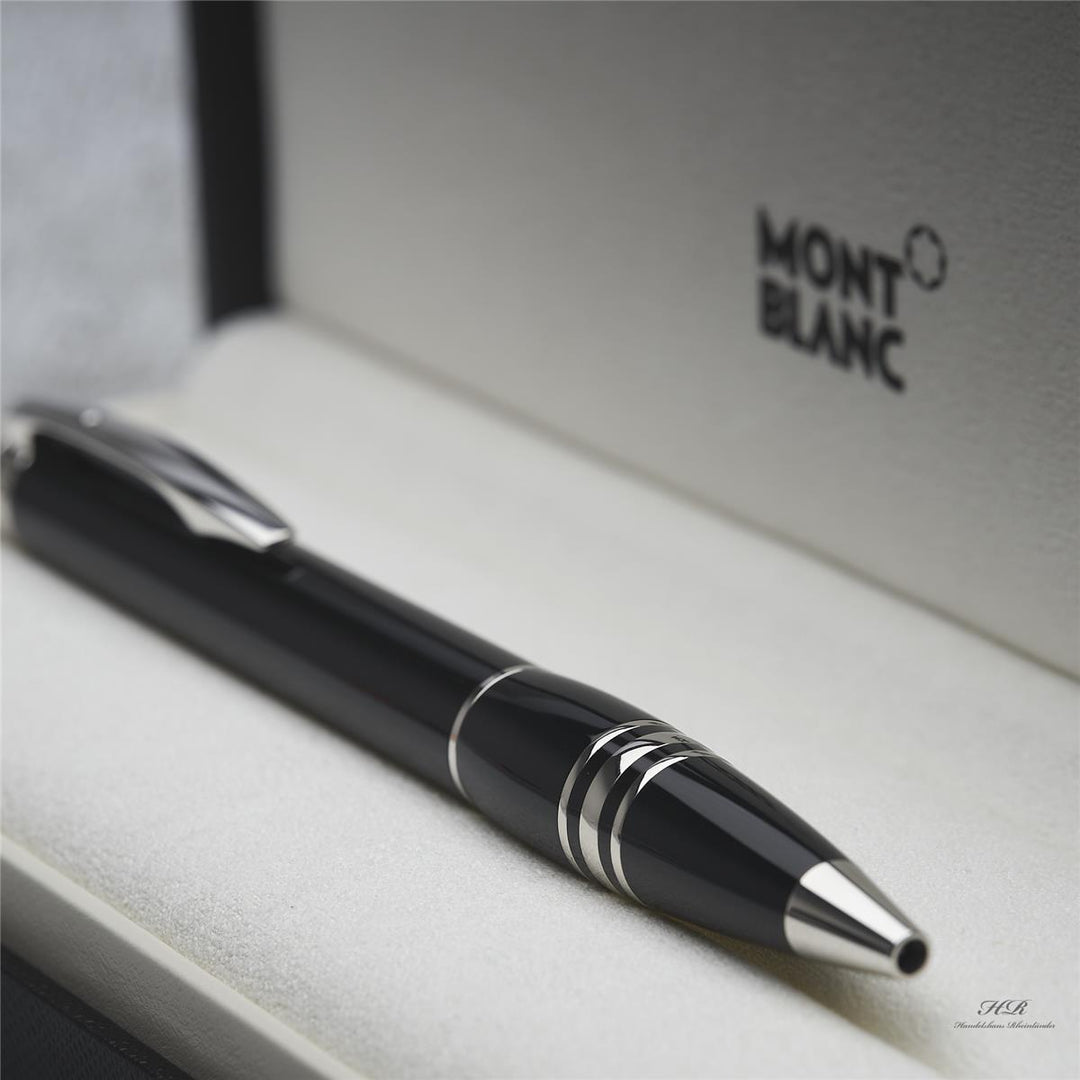 Montblanc Starwalker Resin Line Kugelschreiber Schwarz Platiniert ID 08486 OVP