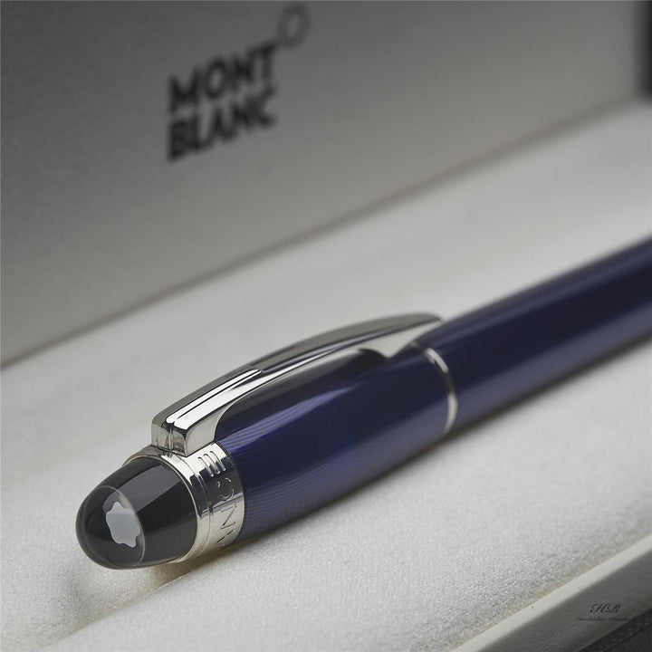 Montblanc Starwalker Cool Blue Line Guillochiert Füllfederhalter ID 09976 OVP