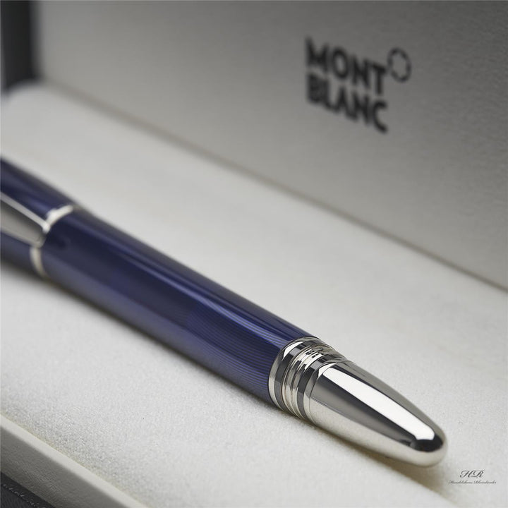 Montblanc Starwalker Cool Blue Line Guillochiert Füllfederhalter ID 09976 OVP