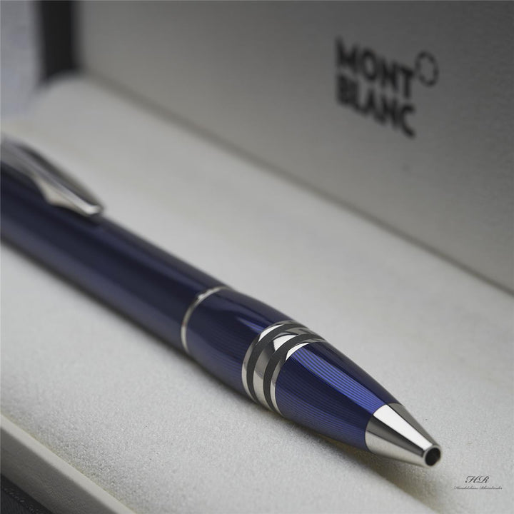 Montblanc Starwalker Cool Blue Line Guilloche Metal Kugelschreiber ID 09979 OVP